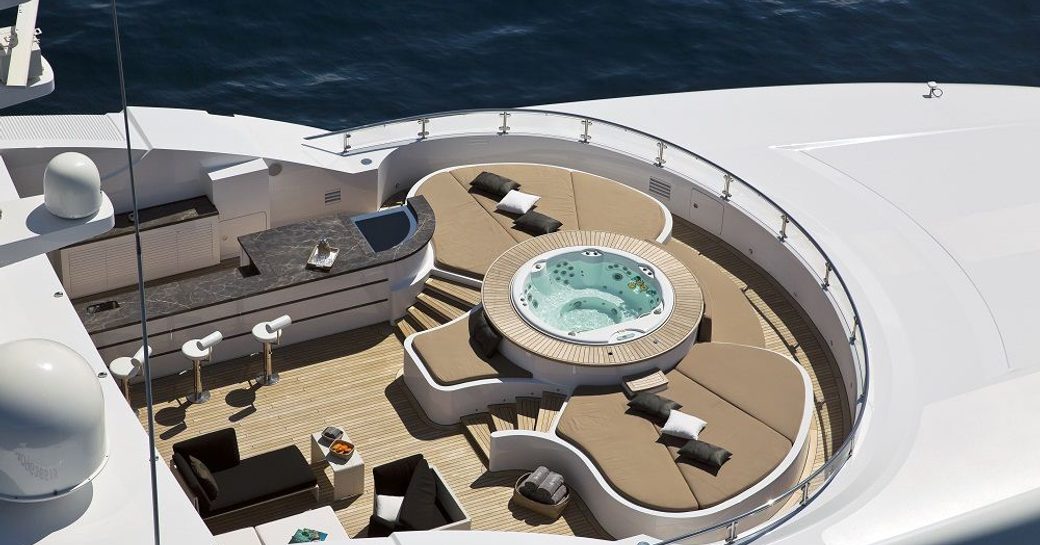 Sundeck on board charter yacht PERSEFONI I