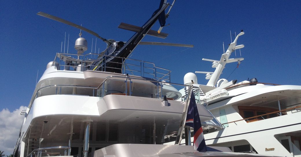 Helicopter on charter yacht 'My Seanna'