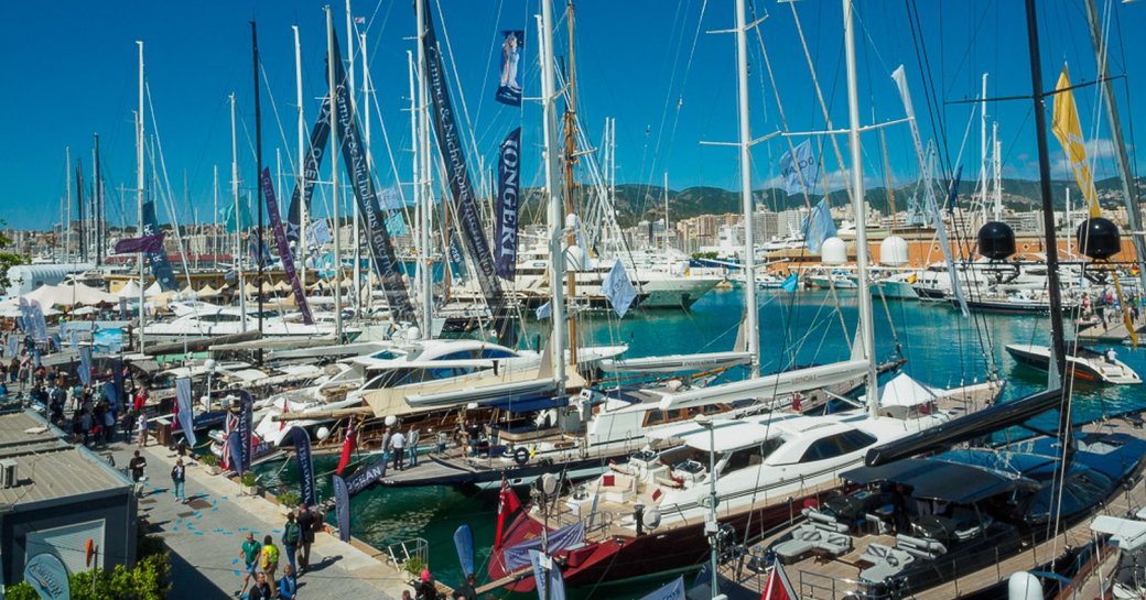 sailing yachts in Palma marina for the Palma Superyacht Show