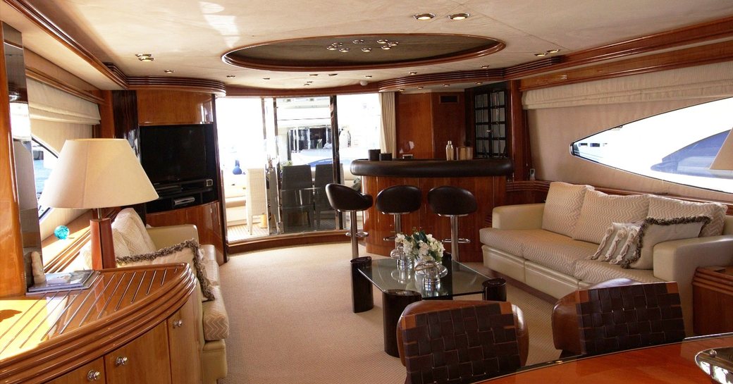 Main interiors of charter yacht Mi Alma