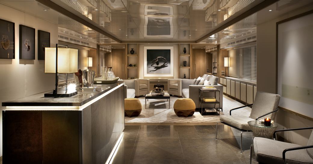 Salon on board charter yacht ORIENT STAR