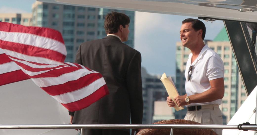Leonardo DiCaprio shooting scenes for Wolf of Wall Street on LADY M