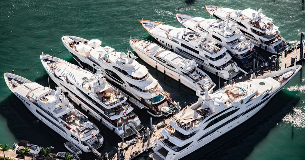 Luxury yachts line up for Superyacht Miami on Watson Island