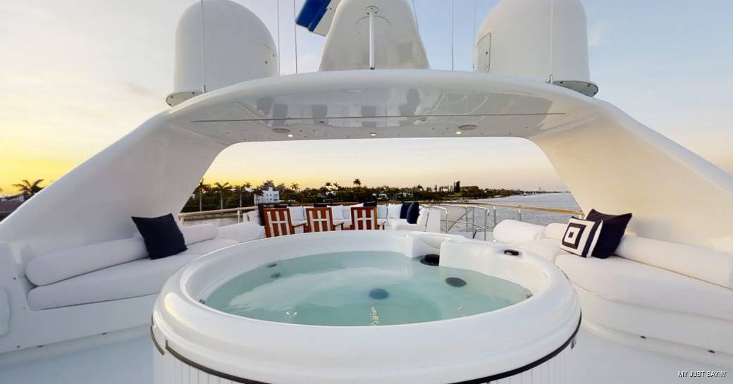 Sundeck Jacuzzi onboard MY Just Sayin'