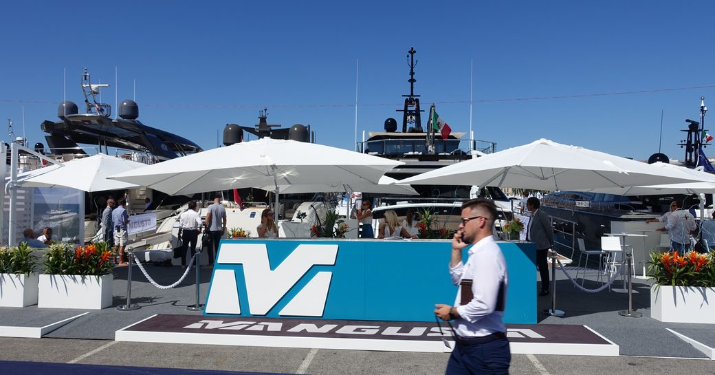 Yachts in port during Cannes Yachting Festival 2019