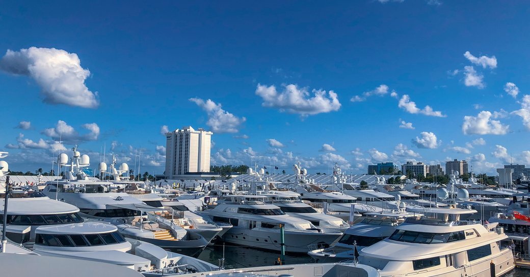 Yachts at Fort Lauderdale Boat Show