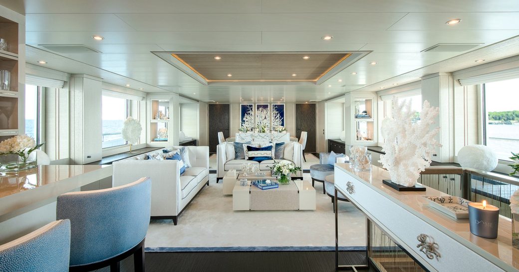interior main salon onboard charter yacht spirit