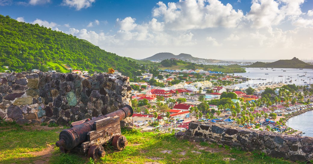 View from St Louis Fort in St Martin, Caribbean