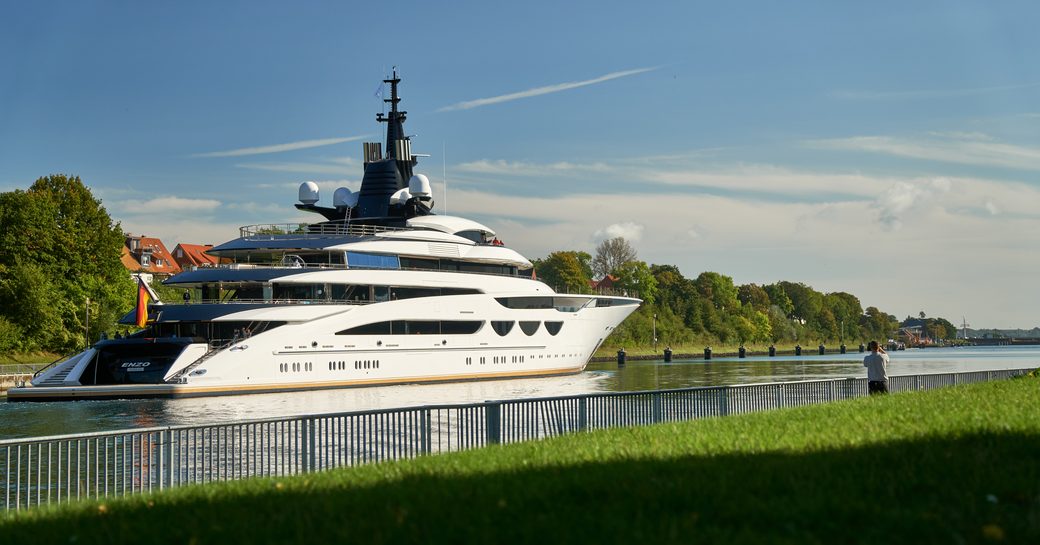 Charter yacht AHPO on sea trials following her launch
