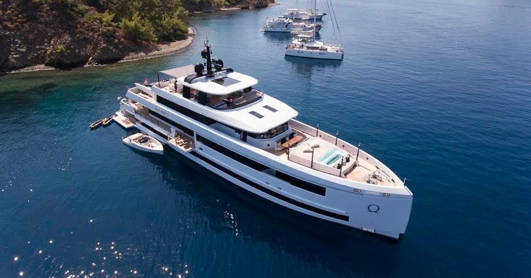 superyacht AQUARIUS from the Netflix film Glass Onion: A knives out mystery