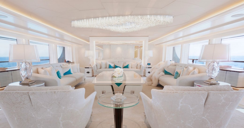 Main salon onboard Lady S