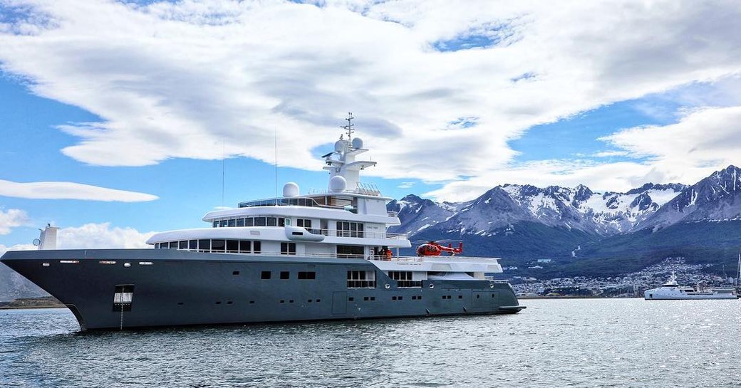 Superyacht in Antarctica