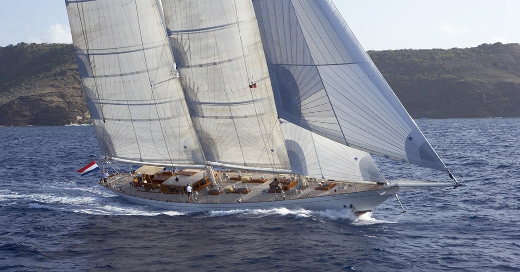 sailing yacht Windrose of Amsterdam prepares for the Superyacht Cup Palma 2017