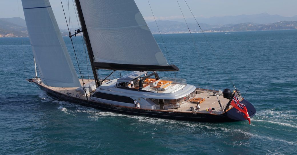 sailing yacht  PERSEUS^3 prepares for the Loro Piana Caribbean Superyacht Regatta 2017