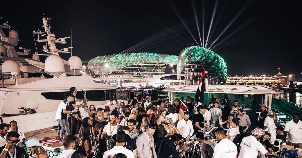 yacht party at the Abu Dhabi Grand Prix