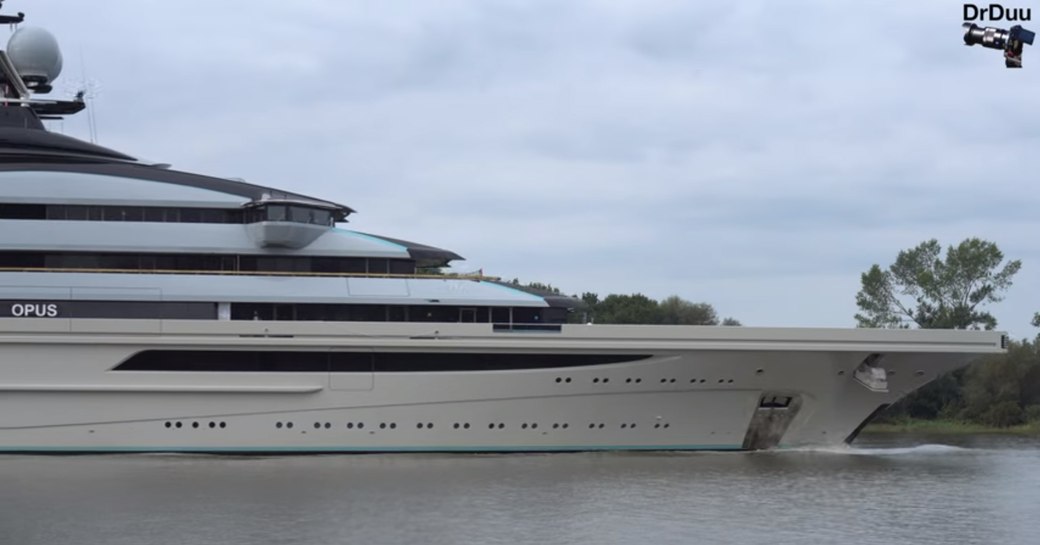 Side profile of superyacht Nord