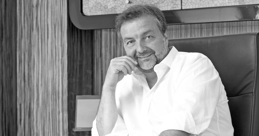 Jonny Horsfield, founder of H2 Yacht Design, pictured in studio. He is responsible for the interior design of luxury superyacht and research expedition yacht REV