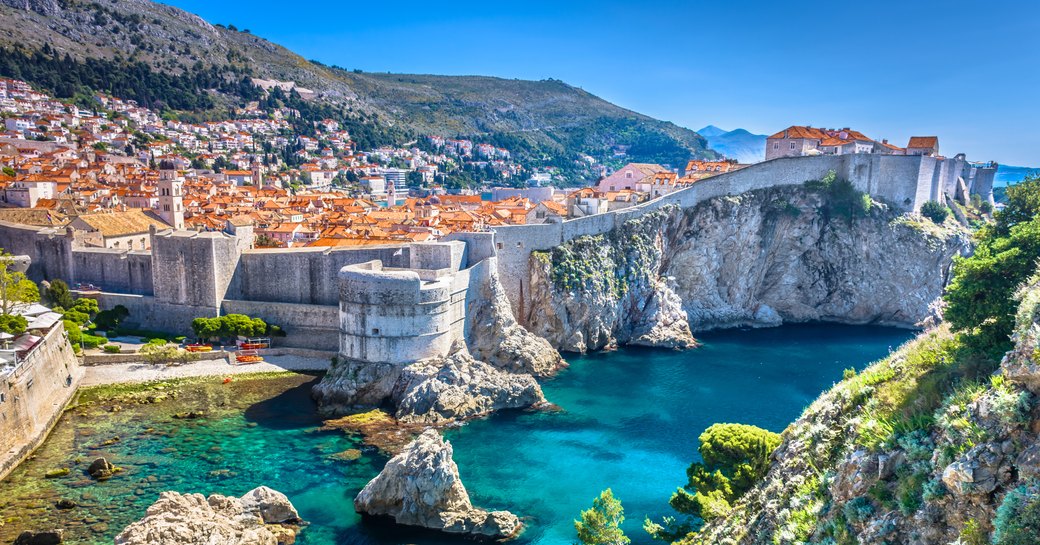 beautiful blue waters in dubrovnik croatia