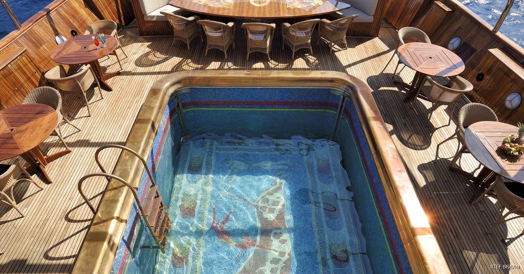 Mosaic pool onboard MY Christina O