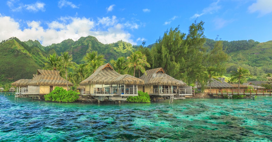 The Beautiful sea and resort in Moorea Island at Tahiti PAPEETE, FRENCH POLYNESIA
