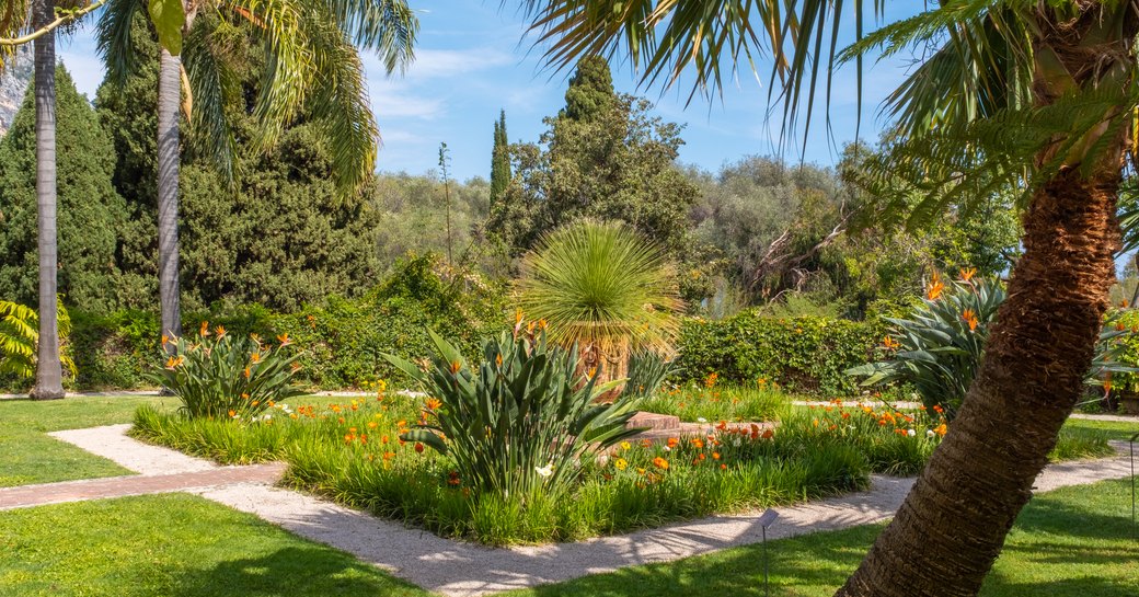 The formal garden of the Val Rhameh botanical garden, Menton, France