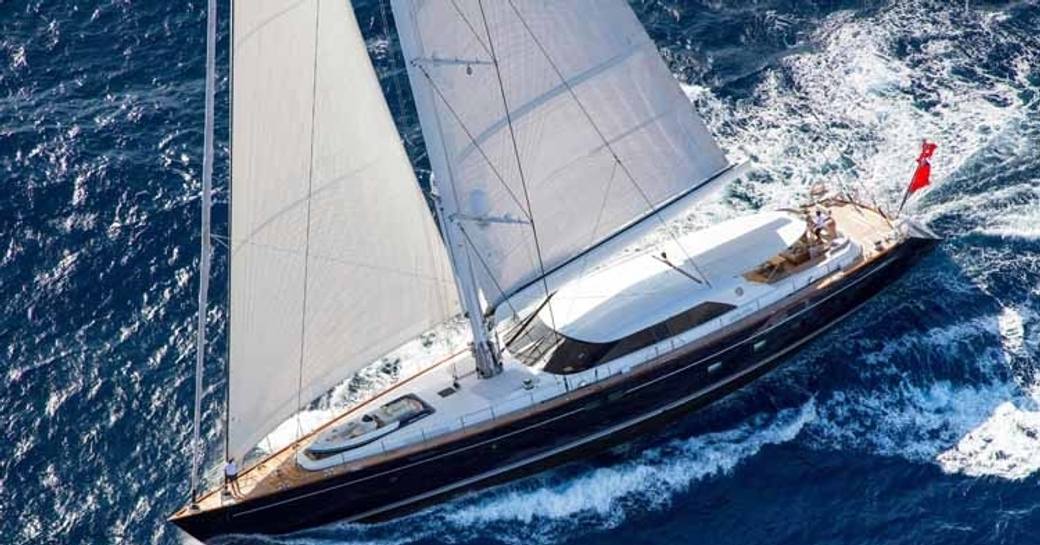 Sailing yacht State of Grace underway