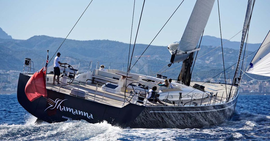 superyacht SHAMANNA prepares for the  Loro Piana Caribbean Superyacht Regatta 2017