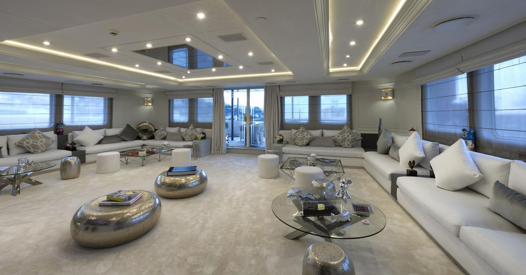 Open lounge area on Superyacht CHAKRA