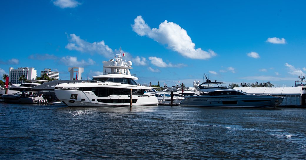 Yachts berthed at the Fort Lauderdale International Boat Show