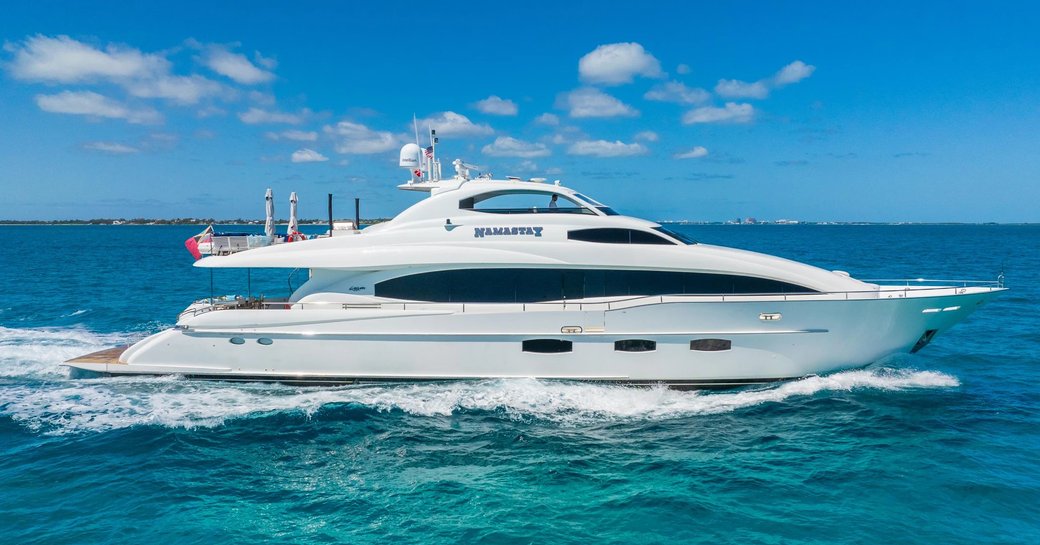 Charter yacht NAMASTAY underway at sea