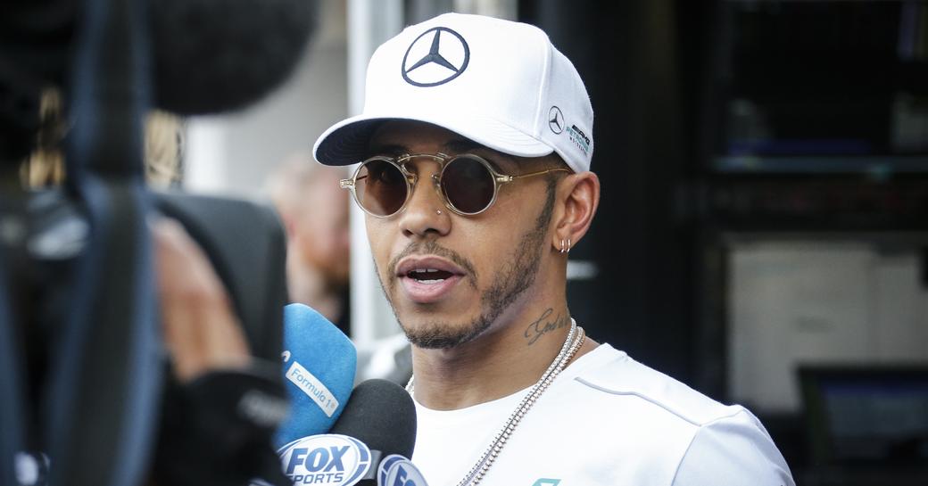 Lewis Hamilton is interviewed after the Monaco Grand Prix