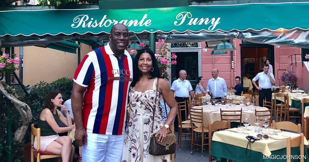 Magic Johnson at Ristorante Puny