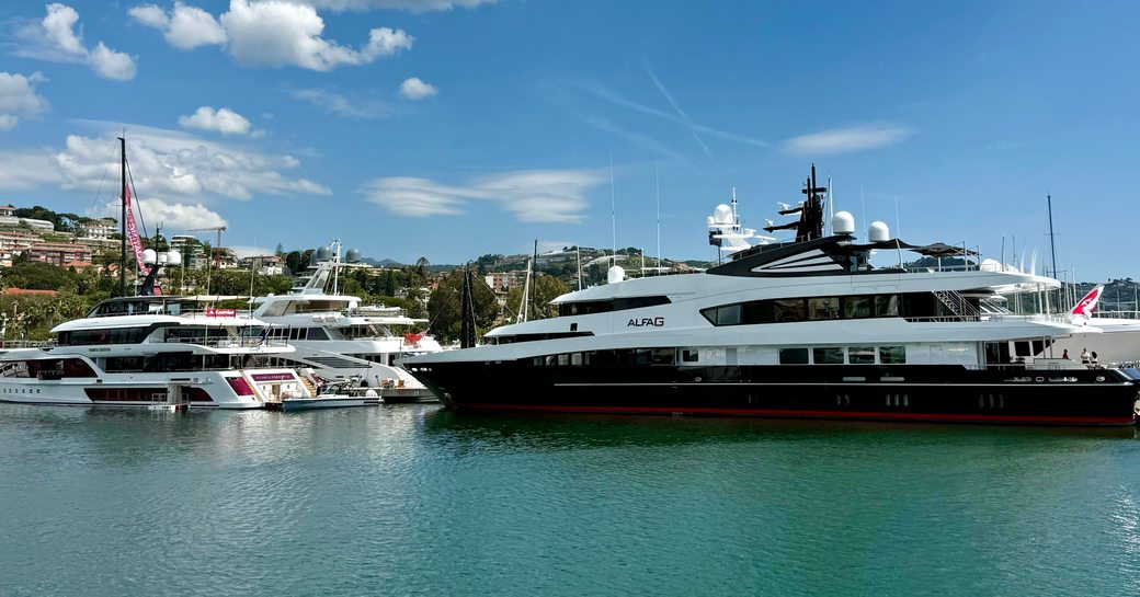 Superyacht charters berthed at MYBA Charter Show