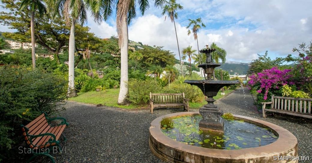 J.R. O'Neal Botanic Gardens Tortola fountain