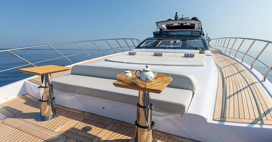 Large sunpad on luxury yacht ARSANA