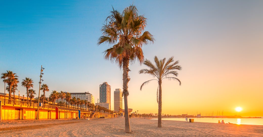 Sunrise on Barceloneta beach