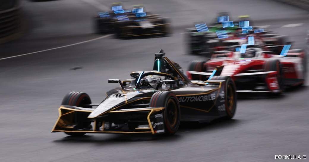 Formula E cars in action at Circuit de Monaco