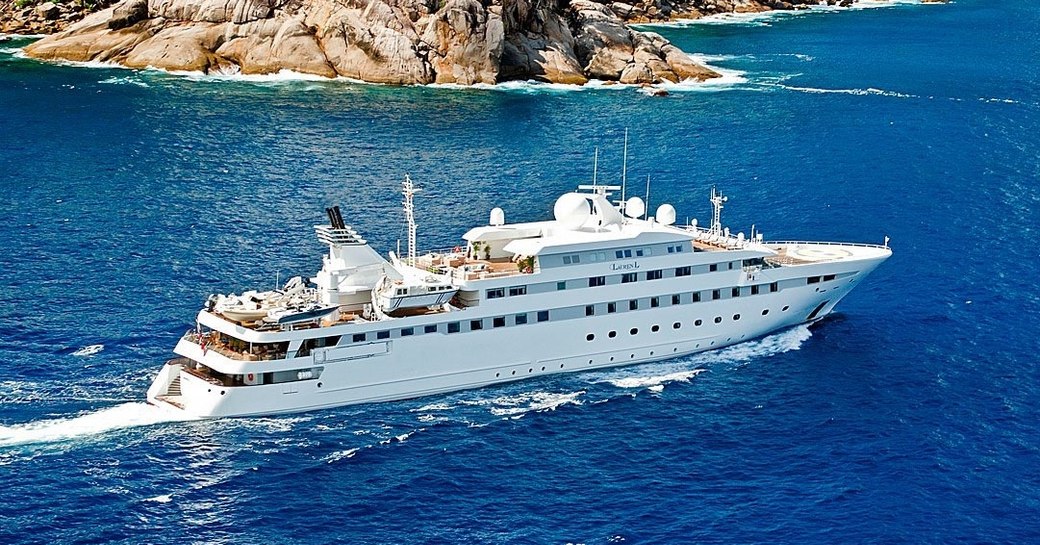 superyacht ‘Lauren L’ cruising for charter in the Mediterranean