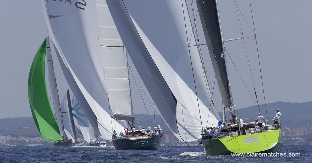 sailing yachts compete at the Superyacht Cup Palma 2017 in Mallorca