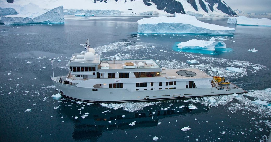 expedition yacht SURI cruising on a luxury yacht charter in Antarctica