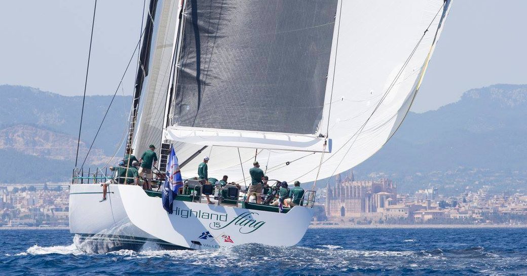 sailing yacht Highland Fling in action at Superyacht Cup Palma 2018  