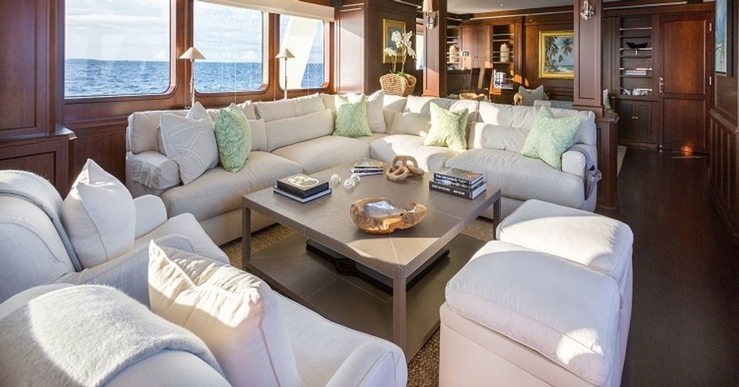 One the communal areas located on board expedition yacht PIONEER