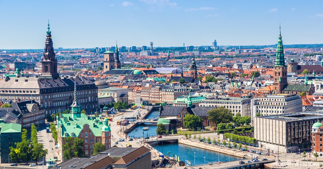 A beautiful day overlooking the city of Copenhagen in Denmark