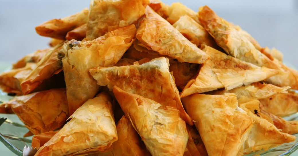 Spanakopita served in Greece