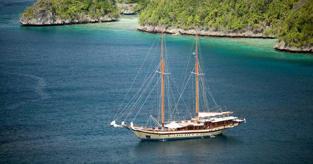 Sailing yacht LAMIMA sat in South East Asia