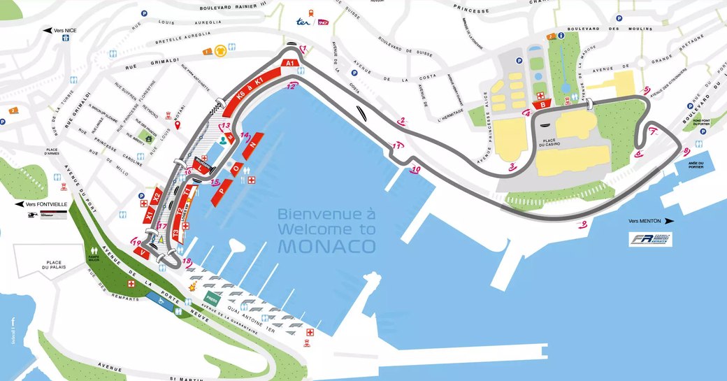 Monaco Grand Prix 2022 race circuit