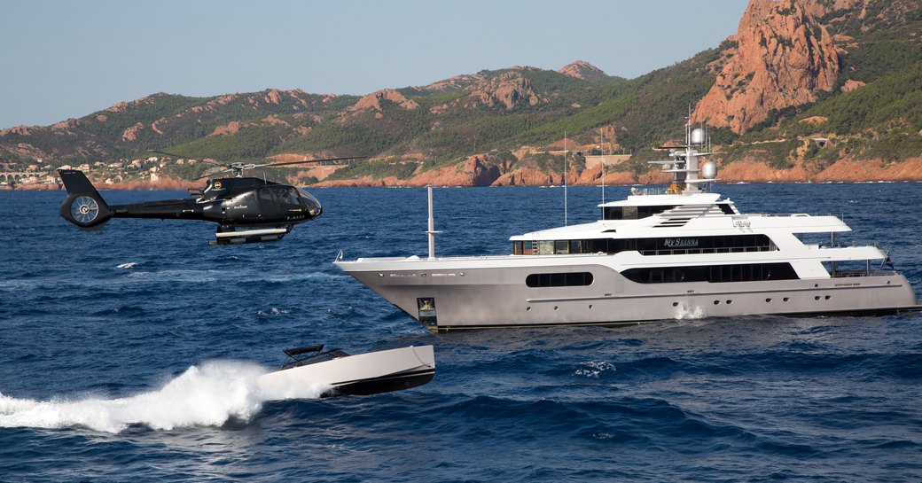 superyacht ‘My Seanna’ with helicopter and custom tender