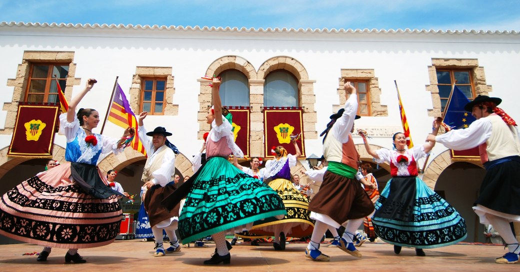 Traditional dancing in Ibiza village