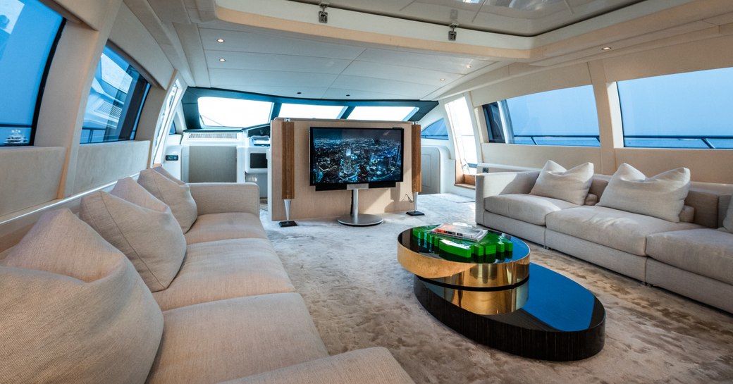 Light and airy interior of charter yacht NEOPRENE