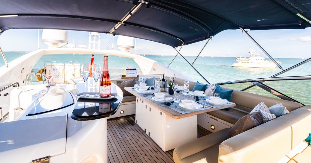 Sundeck onboard charter yacht CHESS